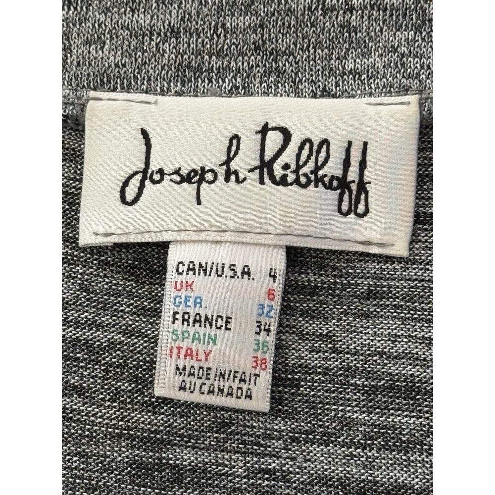 Joseph Ribkoff Womens Tunic Top Size 4 Black Silver Abstract Stripe - Picture 3 of 4